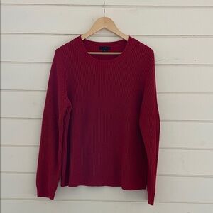 J. Crew Cherry Red Shaker Knit Crewneck size XL